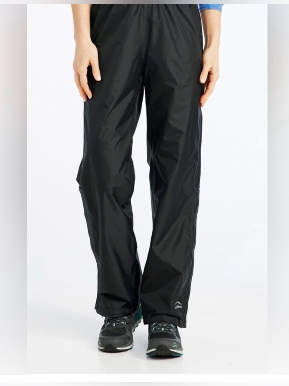LL Bean NWT Black Rain Pants